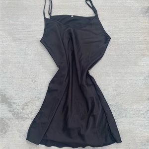 Black slip dress